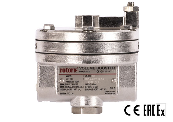 YT-325气动放大器(1/2＂不锈钢316型)